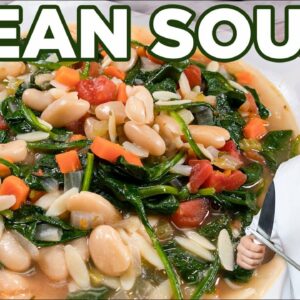 Bean Soup with Spinach | Fast and Easy Recipe by Lounging with Lenny