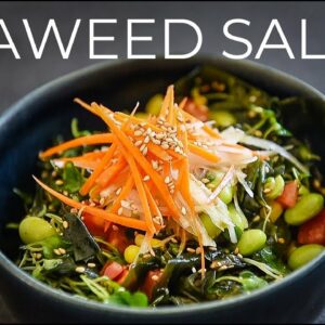 WAKAME SEAWEED SALAD RECIPE | HOW TO MAKE EASY JAPANESE SIDE DISH (海藻サラダ)