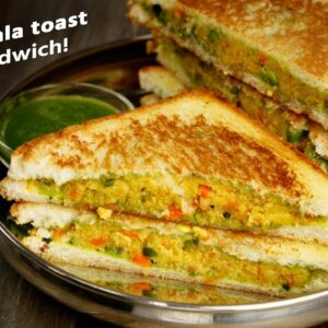 Rava Masala Sandwich – Indian Breakfast Veg Suji Easy Toast Recipe – CookingShooking