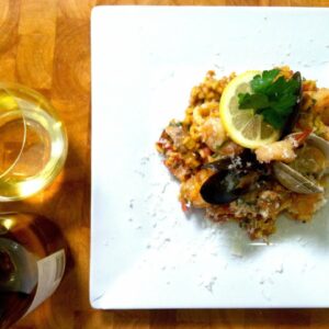 Easy Seafood Paella and Simi Chardonnay Recipe