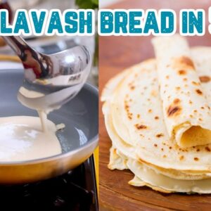 LAVASH BREAD in 5 MINUTES ⏱ Only 3 Ingredients + Make It On A Pan ⭐Plus: Easy Vegan Börek 😉