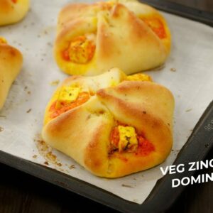 Veg Zingy Parcel – Dominos Style Paneer Parcel Recipe CookingShooking