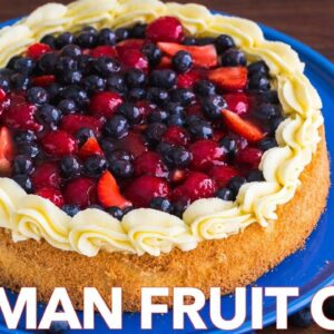 How To Make German Fruit Cake Recipe (Obsttorte)