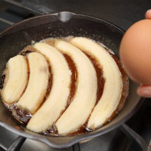 ASMR | Der berühmte umgedrehte Bananenkuchen mit 1 Ei