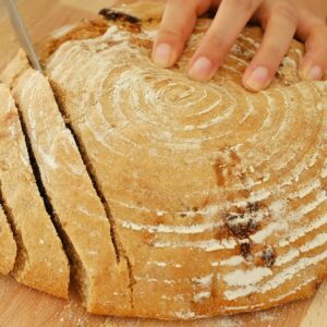 NO SUGAR Whole Wheat Walnut Fig Bread Recipe ｜Heathy Bread