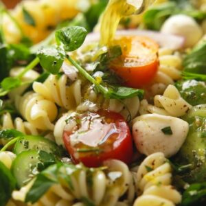 Easy Pasta Salad Recipe with Homemade Italian Dressing