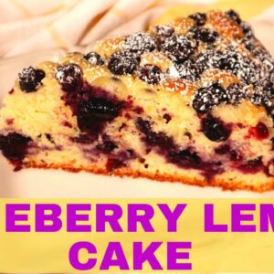 Blueberry Lemon Cake | Berry Cake | Easy to Make | cup/g measurements