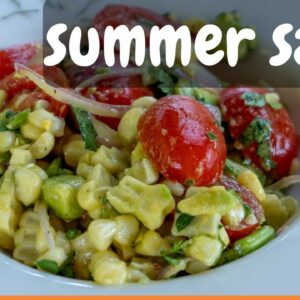 Best summer salad recipe idea with corn, avocado and tomatoes #shorts #shortsclip