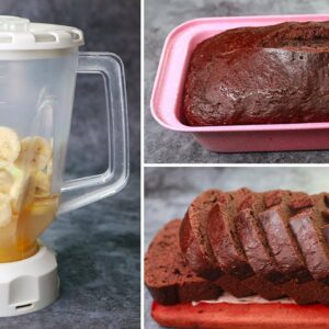Chocolate Banana Cake In Blender | Chocolate Banana Tea Time Cake Without Oven | Yummy