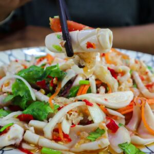 Hot and spicy Thai Squid Salad recipe | Delicious Thai style cooking