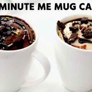 2 Mug Cakes Recipe – एक मिनट में एग्ग्लेस मग केक – chocolate, cookies & cream – cookingshooking