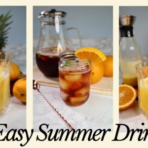 3 Easy Summer Drinks- Mango Pineapple, Orange Pineapple & Ginger Orange Iced Tea