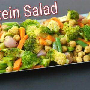High Protein Salad Recipe – Weight Loss Salad For Dinner – Indian Veg Meal – Vegan Salad Recipe