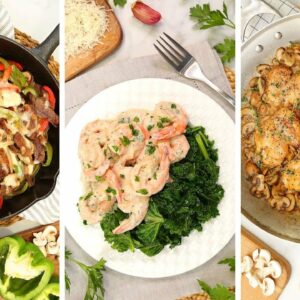 3 Low Carb Dinner Recipes | Quick + Easy Weeknight Dinner Ideas