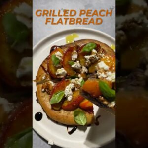 Easy Grilled Peach Flatbread Recipe 🍑 | Bessie Bakes #short #flatbreadrecipe #appetizers