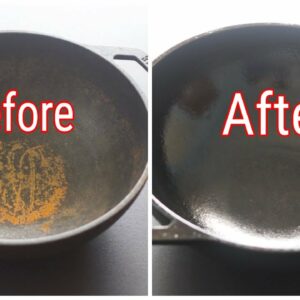 Easy Way To Remove Rust From Cast Iron Kadai – Cast Iron Maintenance | Skinny Recipes