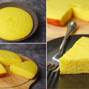 1 Egg Lemon Cake In Fry Pan | Soft Spongy Lemon Cake Recipe | Yummy