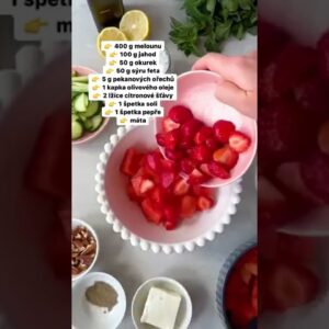 Melounový salát s feta sýrem – recept