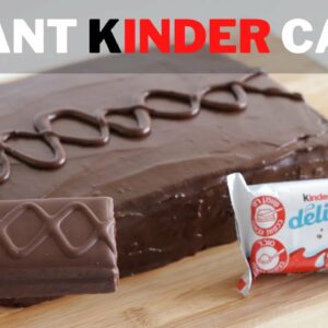 Giant Kinder Cake Recipe | Kinder Delice Cake