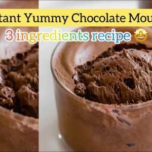 Instant Chocolate Marshmallow Mousse! Easy Chocolate Mousse ,3 ingredients tasty  dessert recipe