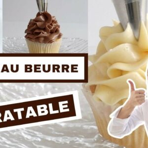 🧁 CRÈME AU BEURRE ULTRA FACILE SANS OEUFS 🧁 2 Ingrédients – Recette VANILLE et CHOCOLAT + Astuces