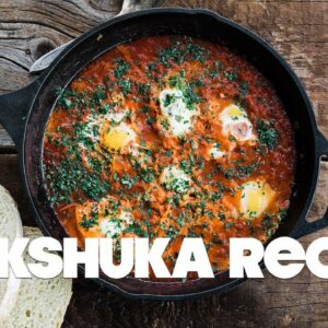 Shakshuka Recipe | eggs poached in a zesty tomato sauce