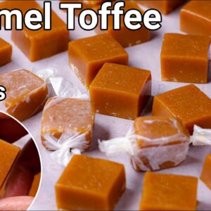 Homemade Soft & Chewy Caramel Toffee Recipe – Just 3 Ingredients | Kids Fav Caramel Candy Toffee