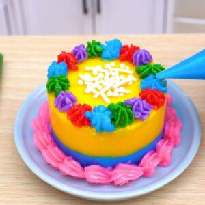Satisfying Miniature Rainbow Cake Decorating | Awesome Tiny Cake Recipe