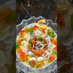 Fruit custard recipe 🥭🍇🍎🍏🥛🥧 🍌🥭 Add these ingredients and make yummy healthy recipe.