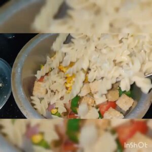 Tofu Pasta Salad #healthyfood #weightloss #snackvideo #vegetarian #lovefood #foodlover #salad