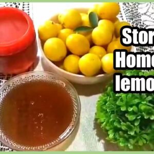 Lemon juice  recipe| How to make and store lemon juice for long time | Homemade lemon juice, squash