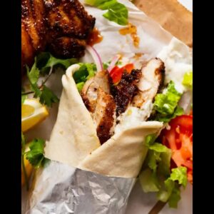 Chicken Shawarma Recipe | Pita Bread | Homemade Chicken Shawarma #shorts #chickenshawarma #food