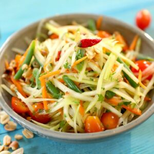 Thai Papaya Salad Recipe | How To Make Thai Salad Dressing | Easy Healthy Veg Salad | Ruchi
