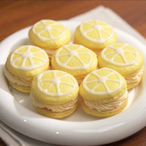 Lemon Macarons | PosyCake Cooking Yummy