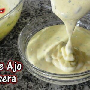 SALSA DE AJO Casera – receta rápida – Castellano