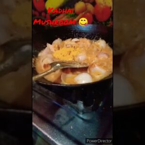 Kadhai mushroom recipe (ingredients name in description) #recipe #shorts #food #foodlover