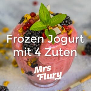 Frozen Jogurt 4 Zutaten Rezept – vegane und gesunde Eiscreme in 10 Minuten!