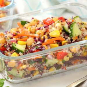 Protein Packed Rainbow Salad | Healthy Lunch Meal Prep Idea