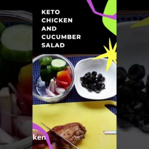 Keto Chicken and Cucumber Salad | recipe for keto cobb egg salad | # shorts#