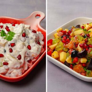 Fruit Salad Recipe in 2 Ways | Easy Fruit Chaat Recipe | Creamy Fruit Chaat | Chatpata Fruit Chaat