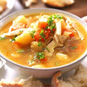 Chicken and Vegetable Soup with homemade chicken broth