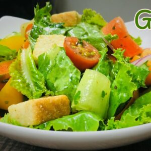 Green Salad Recipe | Vegetable Salad | Fresh Dressing