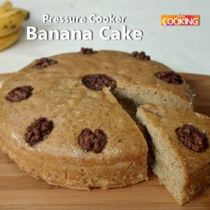 Eggless Banana Pressure Cooker Cake | Banana cake recipe