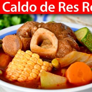 CALDO DE RES ROJO | Vicky Receta Facil