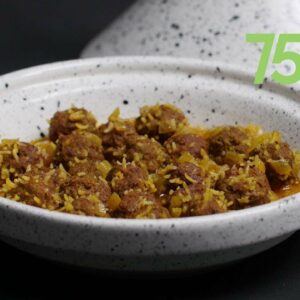 Avec seulement 4 ingrédients // Recette de tajine de kefta au riz et curcuma – 750g