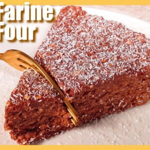 ❤️ Recette de Gâteau au CHOCOLAT et aux FLOCONS d’avoine [3 INGRÉDIENTS]✅ Facile ✅ Rapide ✅ GOURMAND