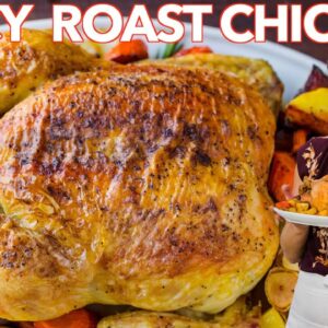 Juicy ROAST CHICKEN RECIPE – How To Cook a Whole Chicken