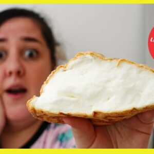 PAN NUBE con 3 INGREDIENTES | Cloud bread receta viral de TikTok (sin queso crema) ¿Funciona?