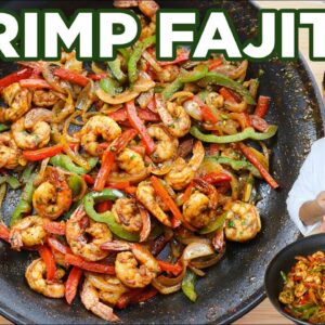 Shrimp Fajitas Recipe Easy | Lounging with Lenny