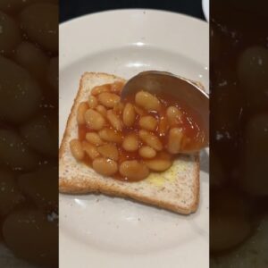 Trying beans on toast